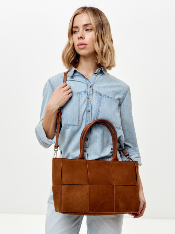 Сумка Curanni 9847 замша рыжая