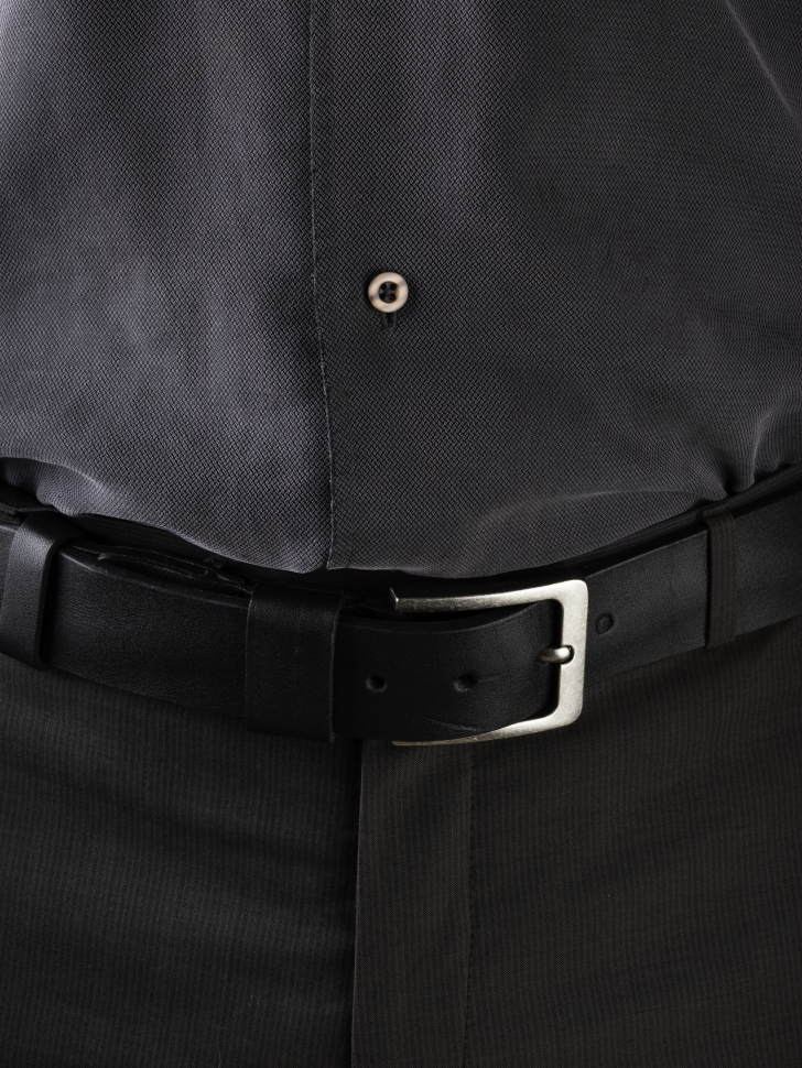 Ремень мужской №40 Remart CA гладкий черный