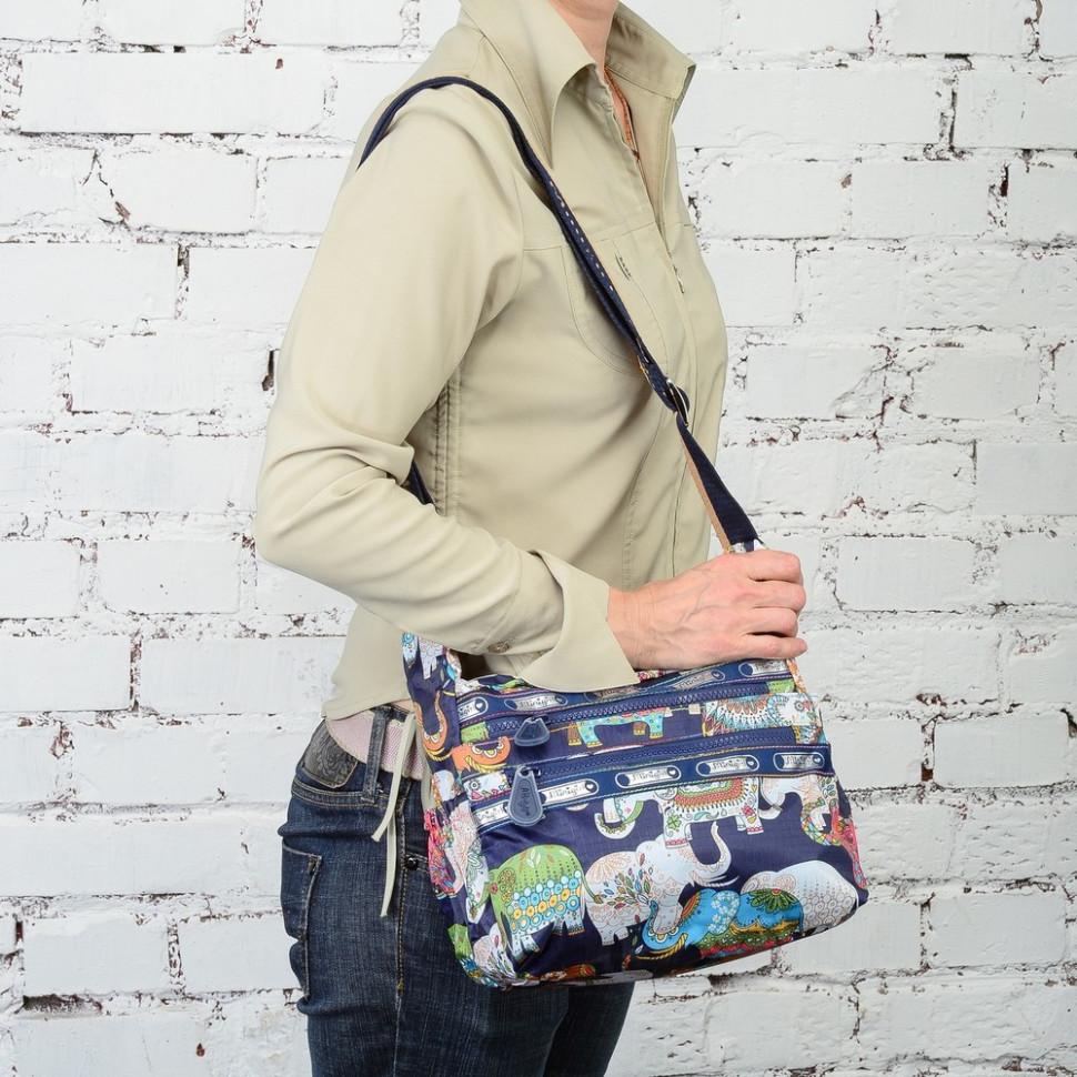 Сумка женская Minigirl S3016 коты коричневая Сумка женская Minigirl S3016 коты коричневая