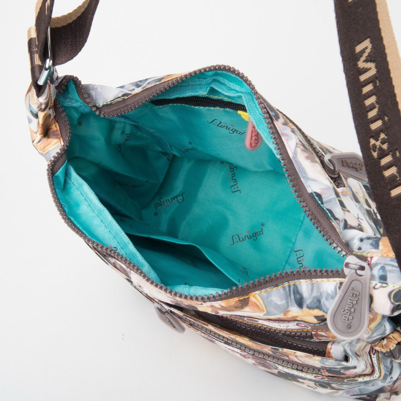 Сумка женская Minigirl S3016 коты коричневая