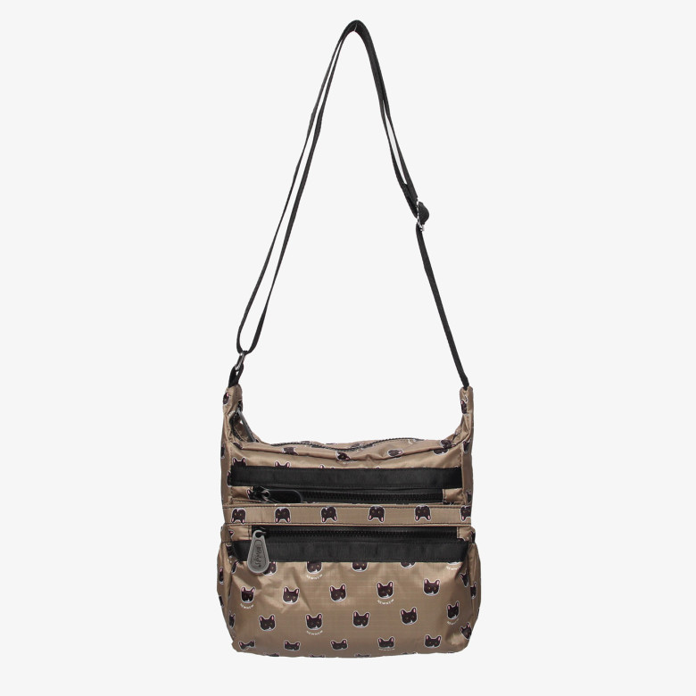 Сумка женская Minigirl S3016 коты коричневая