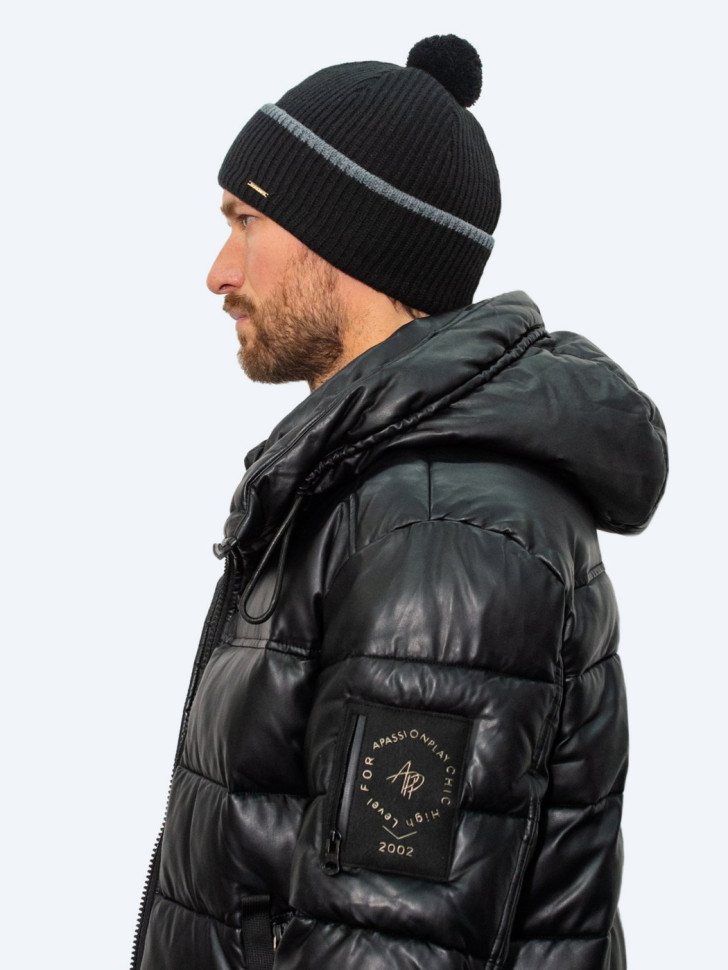 Мужская шапка 12074 MARHATTER черная