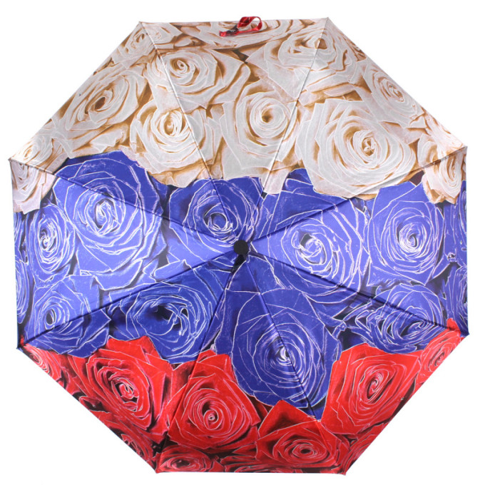 Зонт женский Flioraj 231202 белый цветы