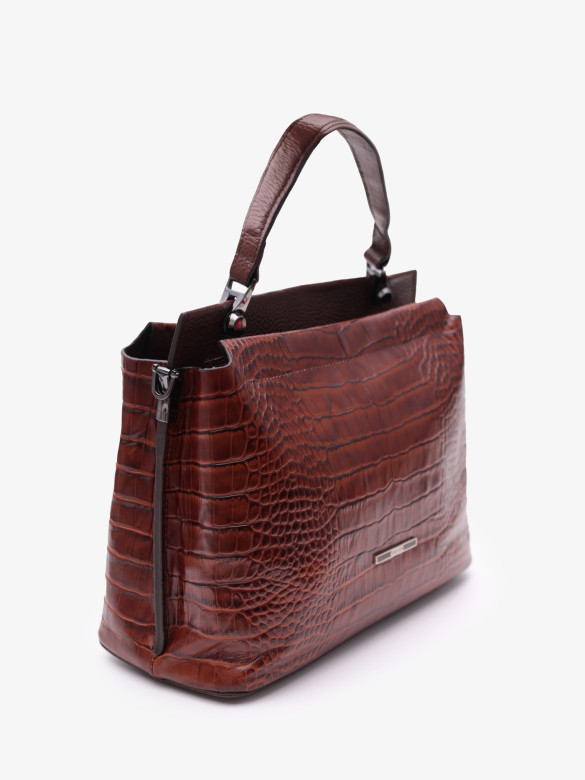 Сумка женская Karya 2427 коричневый крокодил Сумка женская Karya 2427 коричневый крокодил