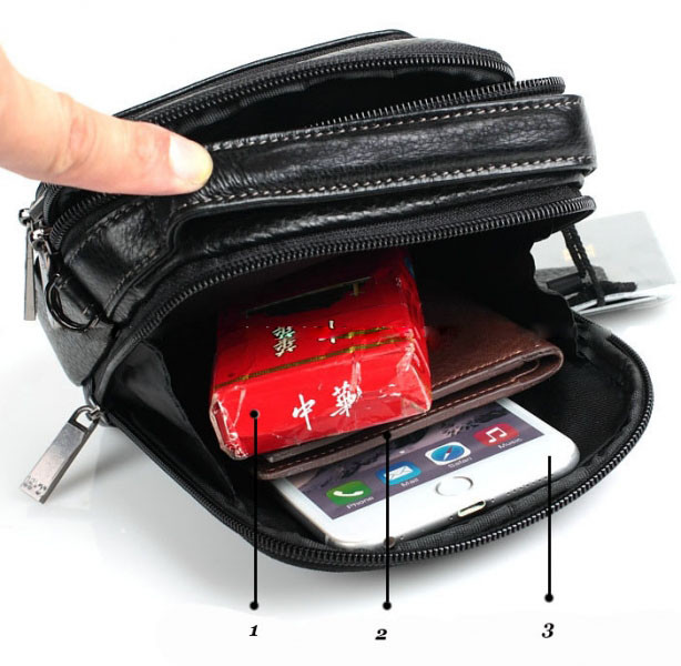 Мужская сумка через плечо Hight Touch 407-20 чёрная