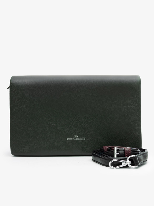  Сумка женская Vishnia 0006 green/wine