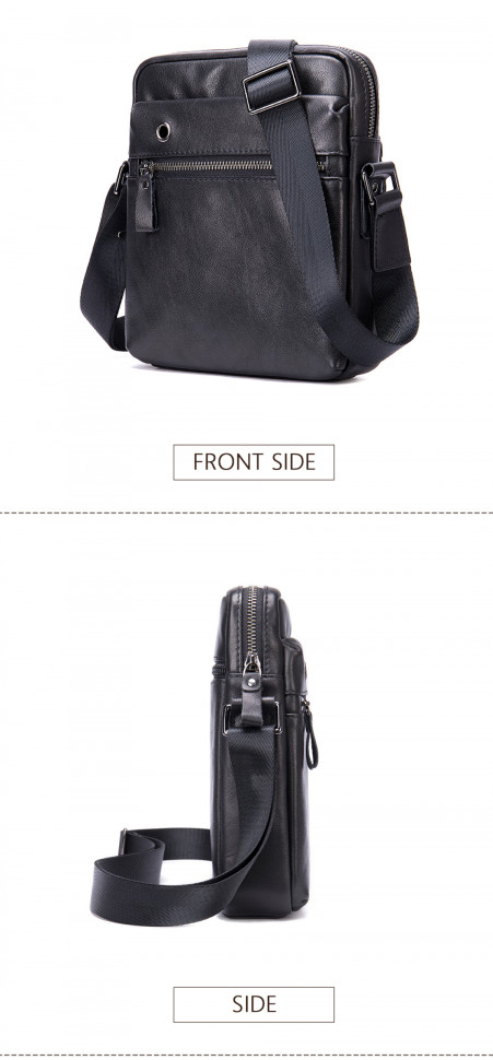 Мужская сумка через плечо 8717 чёрная