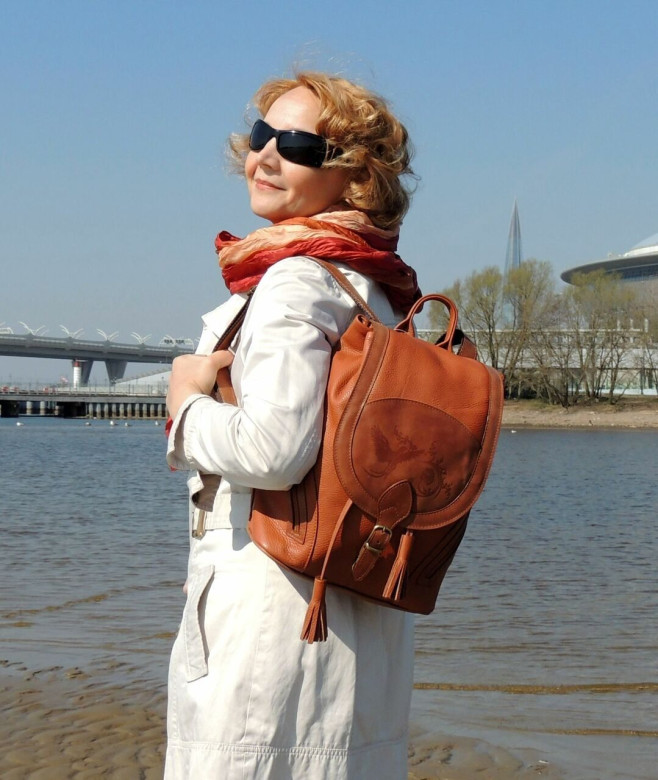 Рюкзак женский Natalia Kalinovskaya, Р50-102 кирпич флотер Рюкзак женский Natalia Kalinovskaya, Р50-102 кирпич флотер