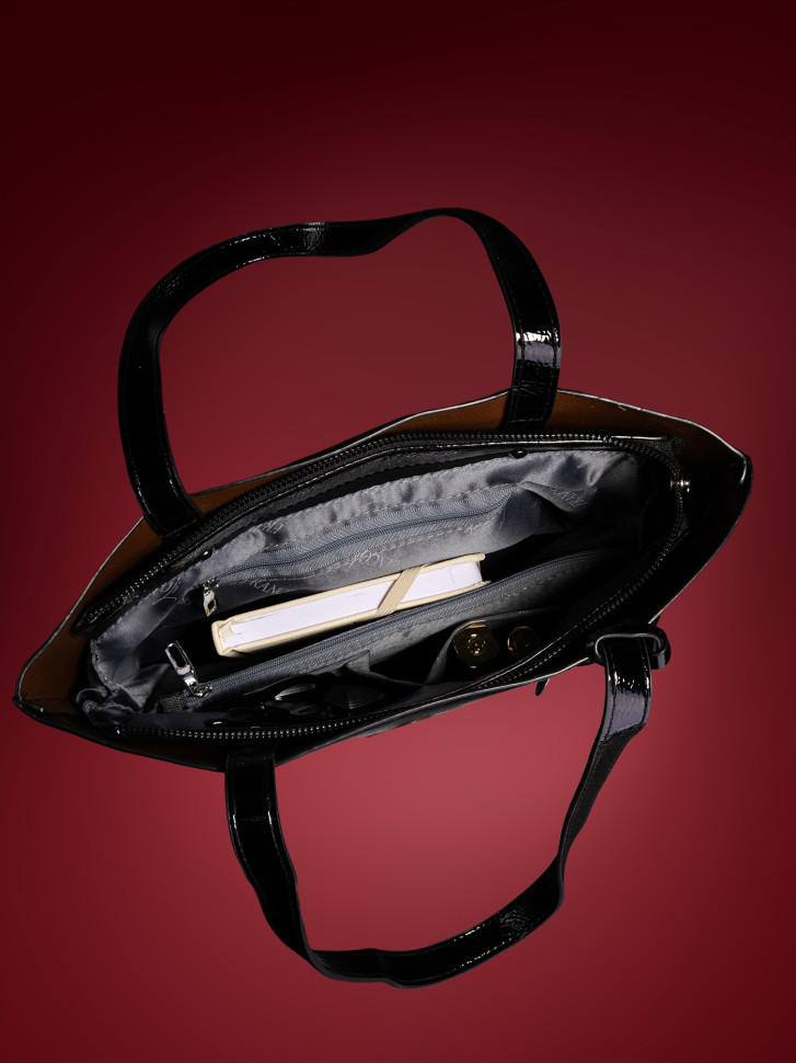 Сумка женская Baggins KDL-1300 лак черный