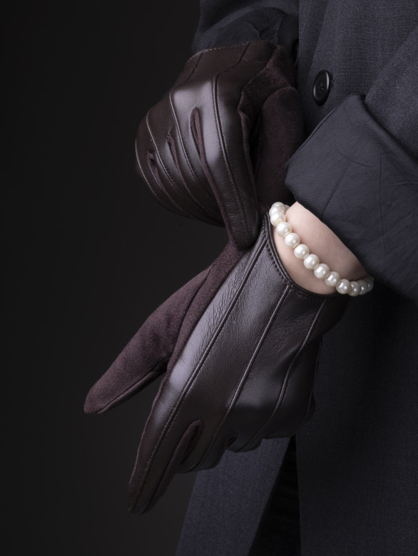 Перчатки женские HAVVS 6026 коричневые