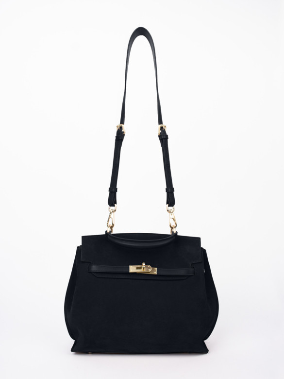 Сумка Curanni 9402 замша чёрная