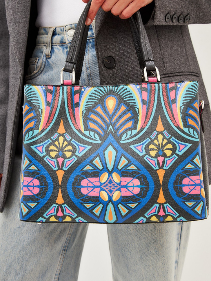 Сумка Curanni, 2520 Cu орнаменто черная