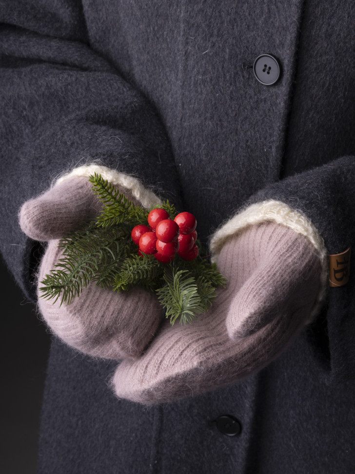 Варежки женские  Корона 6559 пер.роза