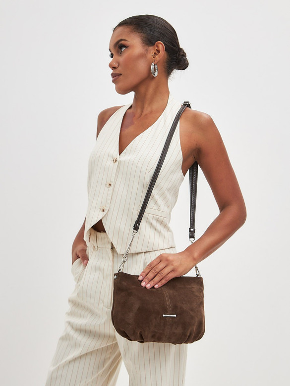 Сумка FIATO 2719 замша шоколад Сумка FIATO 2719 замша шоколад