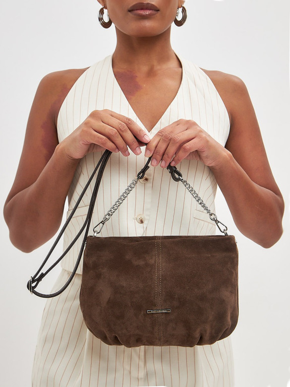 Сумка FIATO 2719 замша шоколад Сумка FIATO 2719 замша шоколад