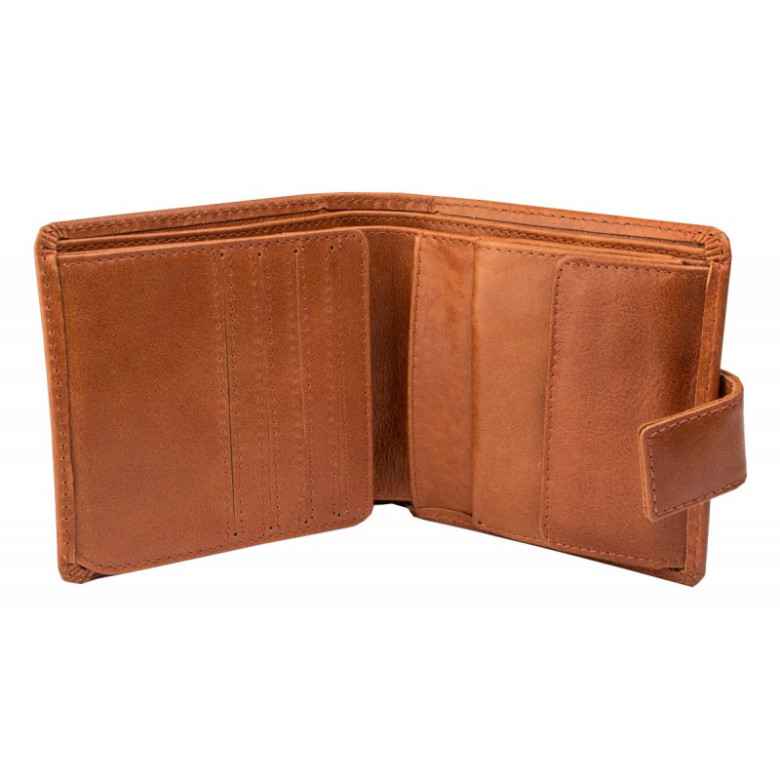 Мужское портмоне Dimanche Camel 492/К рыжее, натуральная кожа