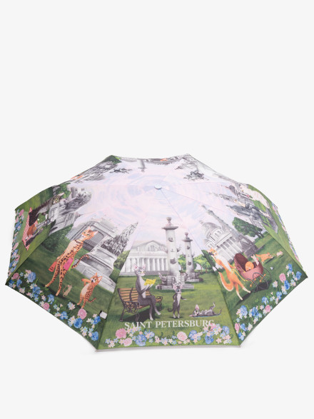 Зонт женский Петербургские зонтики с/а 248 кошки мамочки