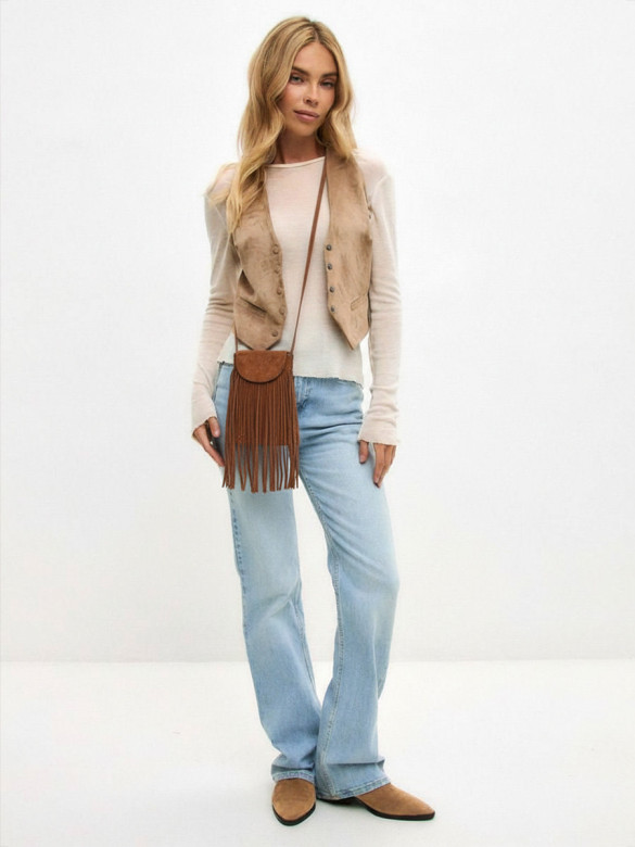 Сумка Lamagio 5840 замша рыжая Сумка Lamagio 5840 замша рыжая