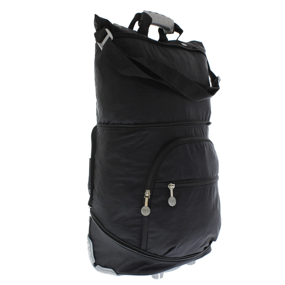 Сумка-трансформер дорожная хозяйственная на 2 колёсах TsV 526.22 чёрная Сумка-трансформер дорожная хозяйственная на 2 колёсах TsV 526.22 чёрная