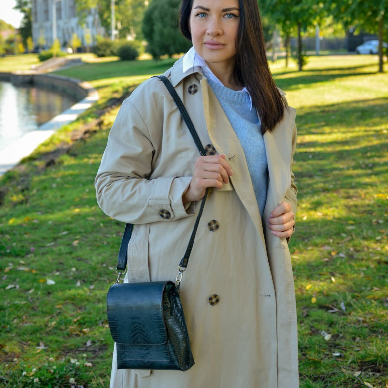 Женская кожаная сумка Natalia Kalinovskaya С86р-932 зелёная рептилия Женская кожаная сумка Natalia Kalinovskaya С86р-932 зелёная рептилия