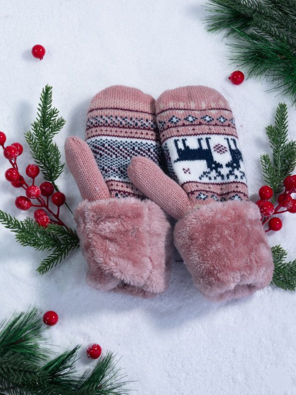 Варежки женские  KimLin 260 пудра