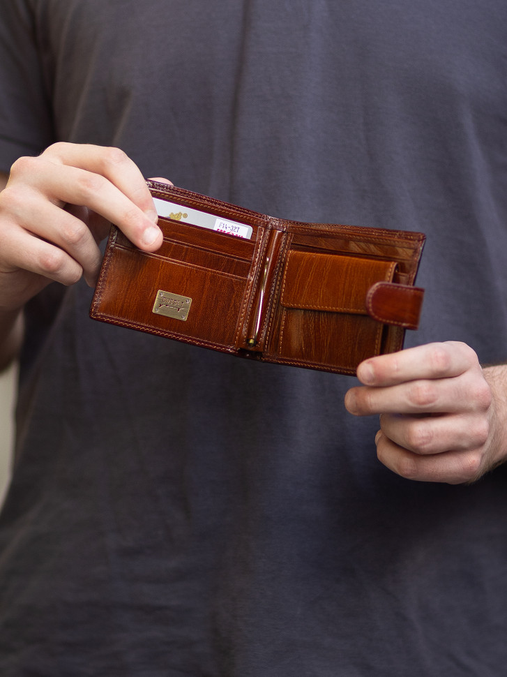 Портмоне мужское Cosset F14-327-089b коричневое