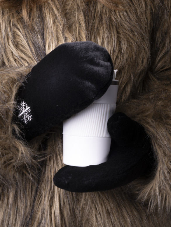 Варежки женская Baggins мех/снежинка