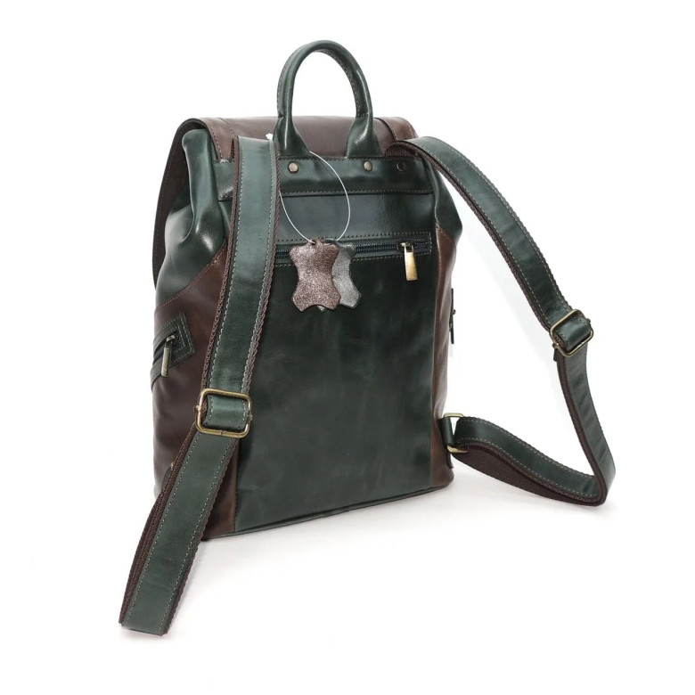 Рюкзак женский Natalia Kalinovskaya, "Стасия" зеленый/коричневый Рюкзак женский Natalia Kalinovskaya, "Стасия" зеленый/коричневый