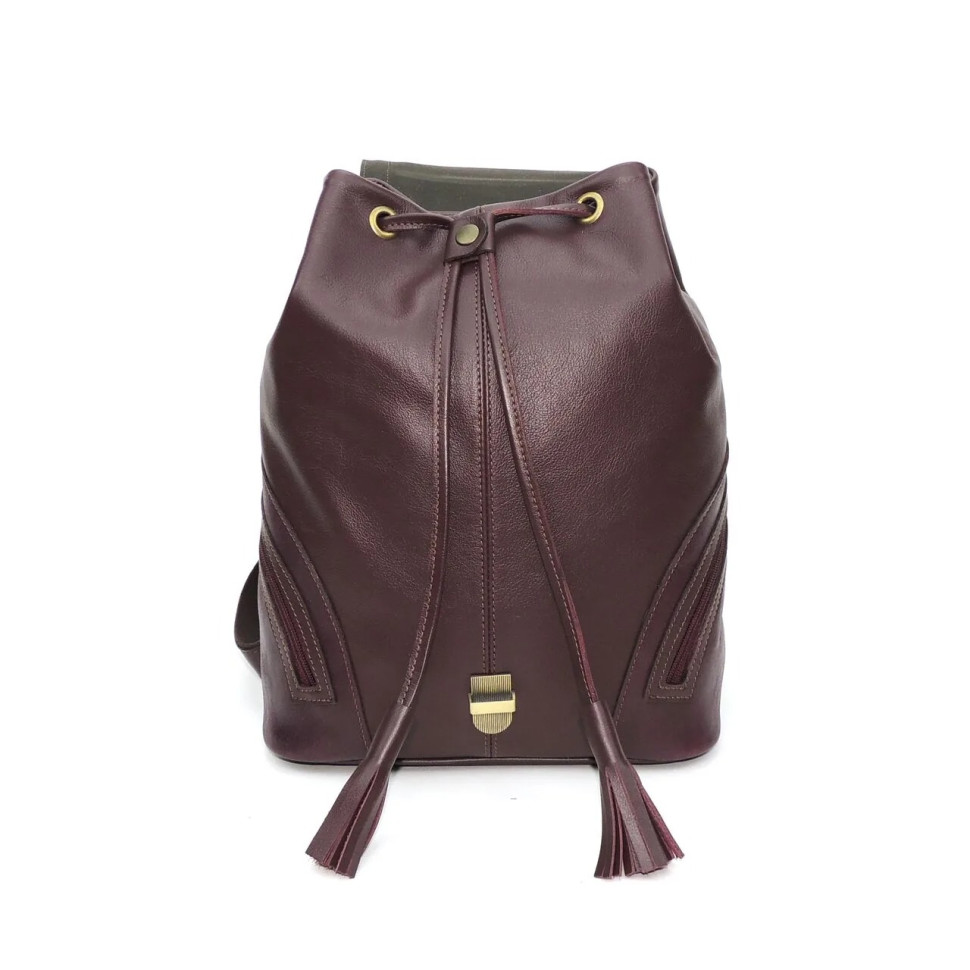 Рюкзак женский Natalia Kalinovskaya, "Климин" бордо гладкий Рюкзак женский Natalia Kalinovskaya, "Климин" бордо гладкий