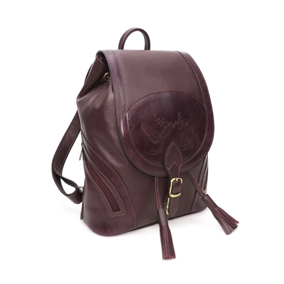 Рюкзак женский Natalia Kalinovskaya, "Климин" бордо гладкий Рюкзак женский Natalia Kalinovskaya, "Климин" бордо гладкий