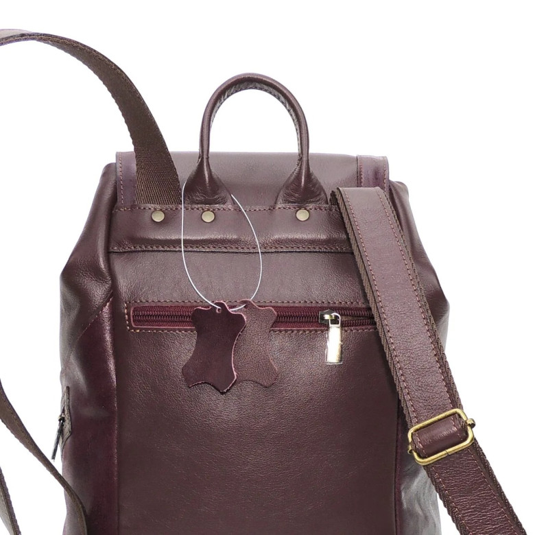 Рюкзак женский Natalia Kalinovskaya, "Климин" бордо гладкий Рюкзак женский Natalia Kalinovskaya, "Климин" бордо гладкий