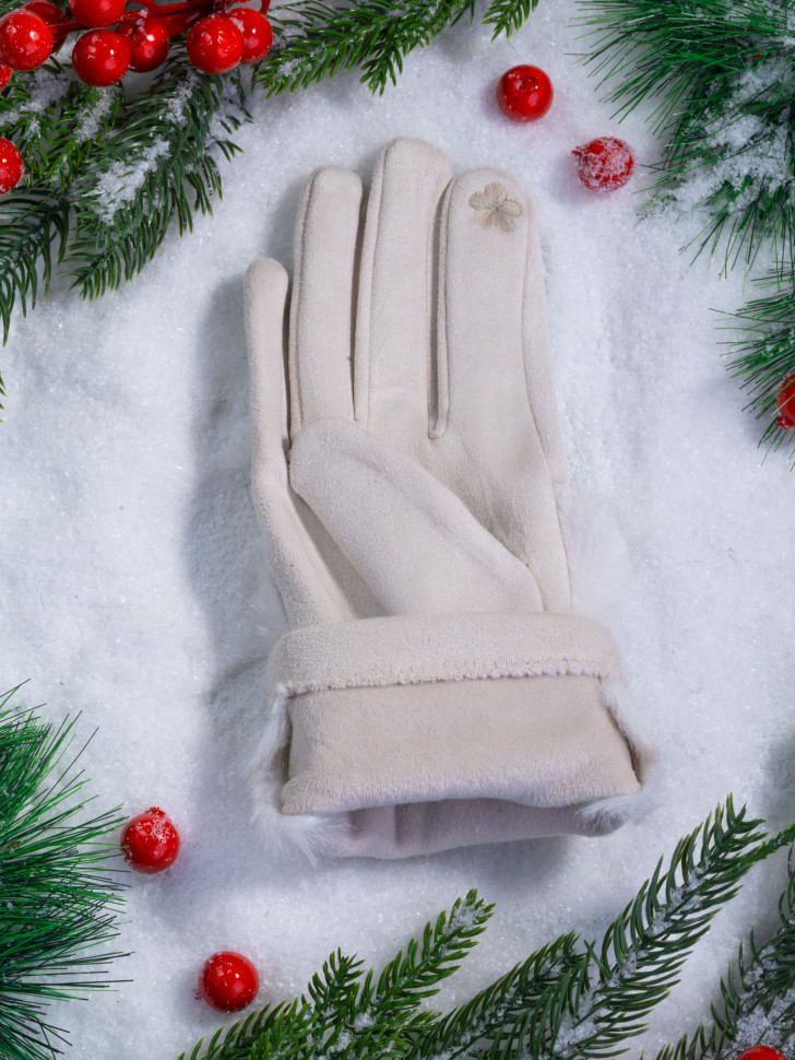 Перчатки женские Юйлин 7749 кремовые Перчатки женские Юйлин 7749 кремовые