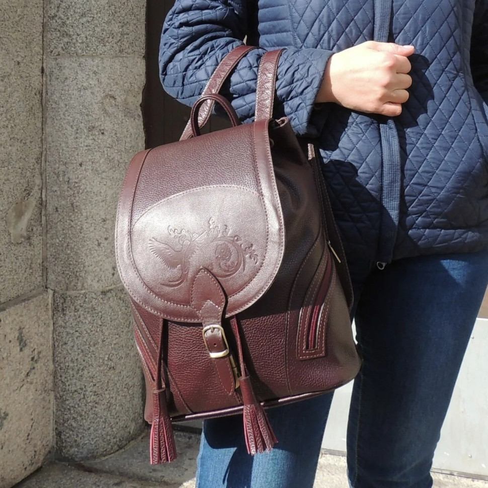 Рюкзак женский Natalia Kalinovskaya, "Лерия" бордо флотер Рюкзак женский Natalia Kalinovskaya, "Лерия" бордо флотер