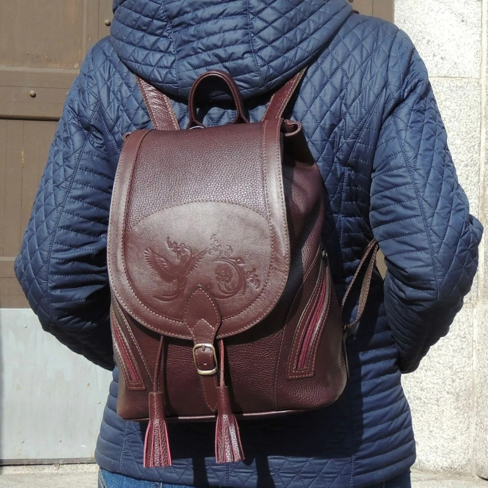 Рюкзак женский Natalia Kalinovskaya, "Лерия" бордо флотер Рюкзак женский Natalia Kalinovskaya, "Лерия" бордо флотер