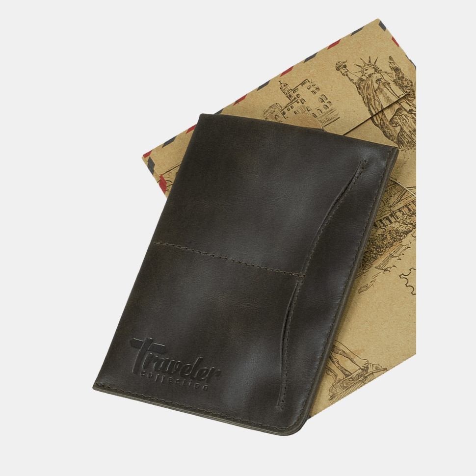 Обложка для паспорта Jango ОП-128-1921 "Traveler" шоколад