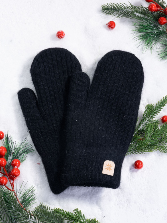 Варежки женские Корона 6559 черные Варежки женские Корона 6559 черные