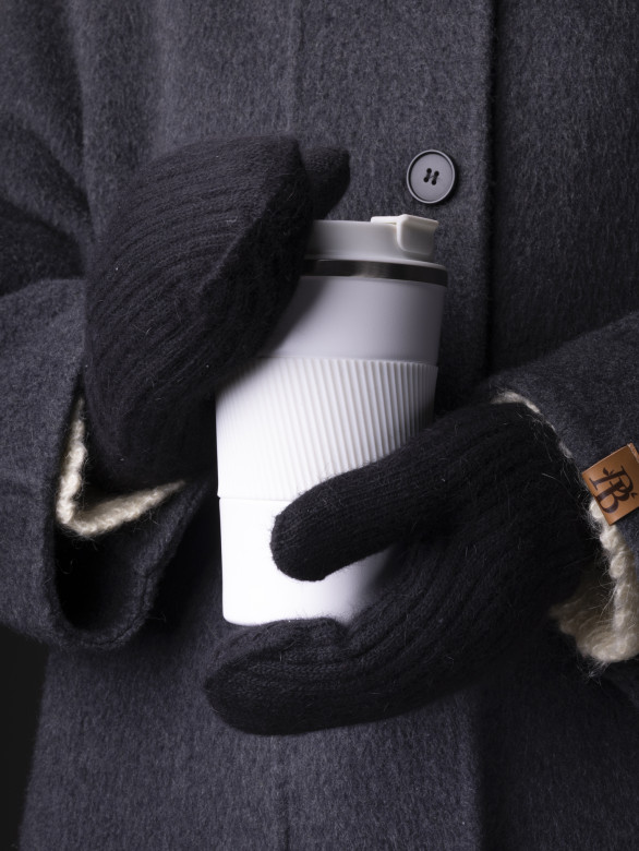 Варежки женские Корона 6559 черные Варежки женские Корона 6559 черные