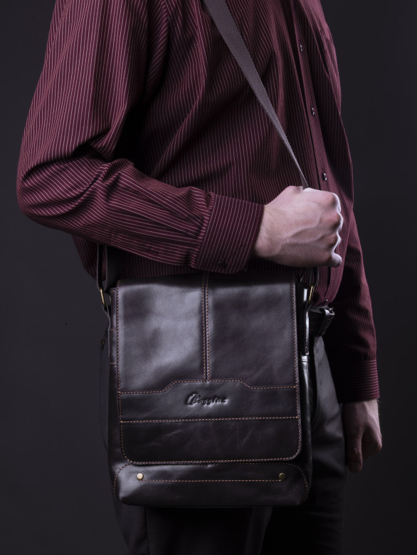 Сумка мужская Baggins 0107 коричневая пулап