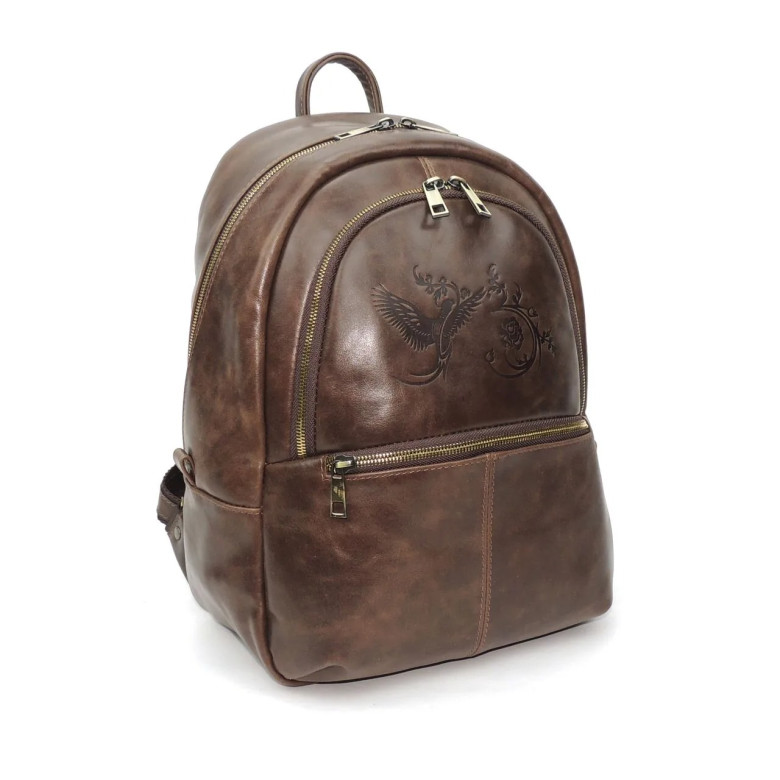 Рюкзак женский Natalia Kalinovskaya, «Эша» коричневый гладкий Рюкзак женский Natalia Kalinovskaya, «Эша» коричневый гладкий