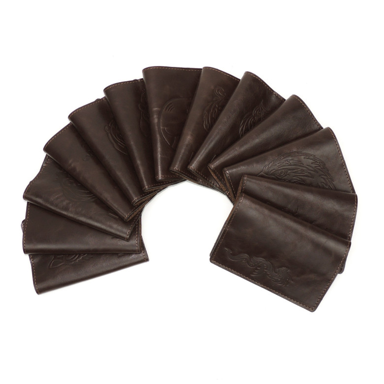 Обложка для паспорта кожаная Коричневый, Растение