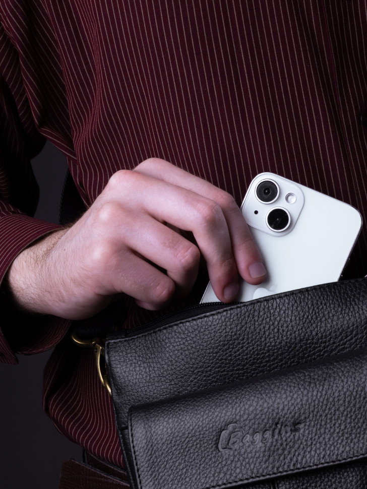 Сумка МУЖ.BG 0108 чер.фл.