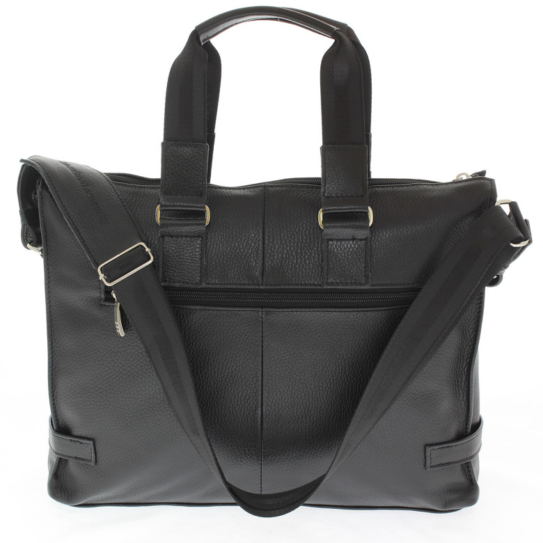 Портфель мужской кожа Maxsimo Tarnavsky 1015 чёрный флотер