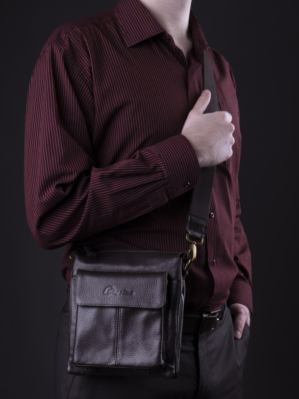 Сумка мужская  Baggins 0108 коричневый фл.