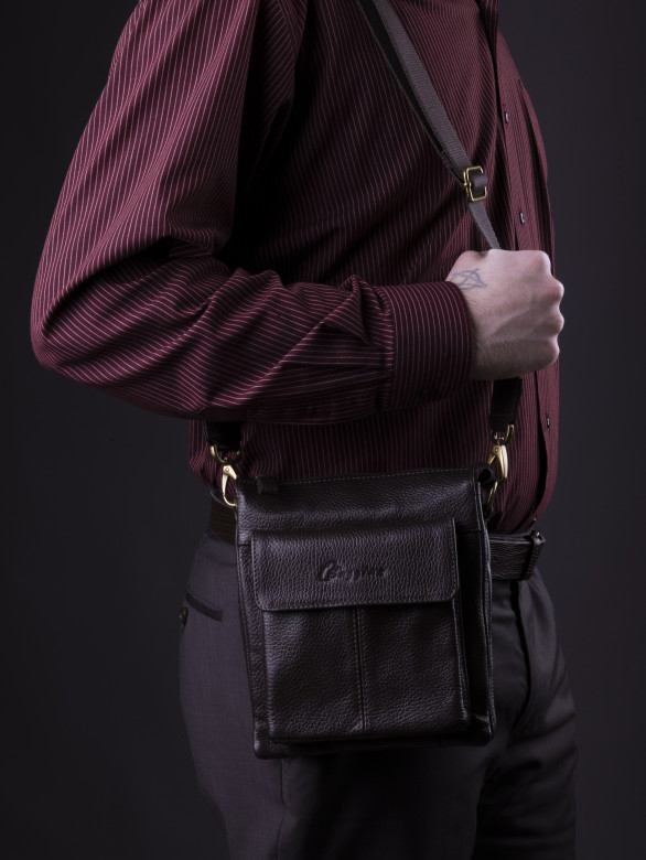 Сумка мужская  Baggins 0108 коричневый фл.