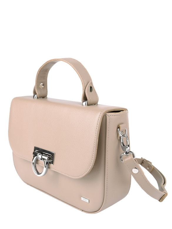 Сумка Esse 74618 МЕГАН PRALINE кожа бежевая