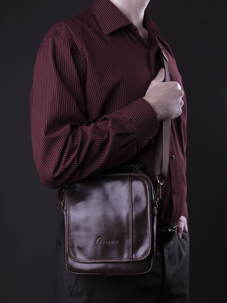 Сумка муская Baggins 1049 коричневая друид