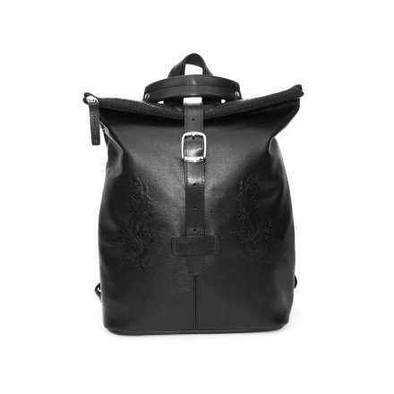 Рюкзак женский Natalia Kalinovskaya СР-34т.711 «Джемма» чёрный гладкий