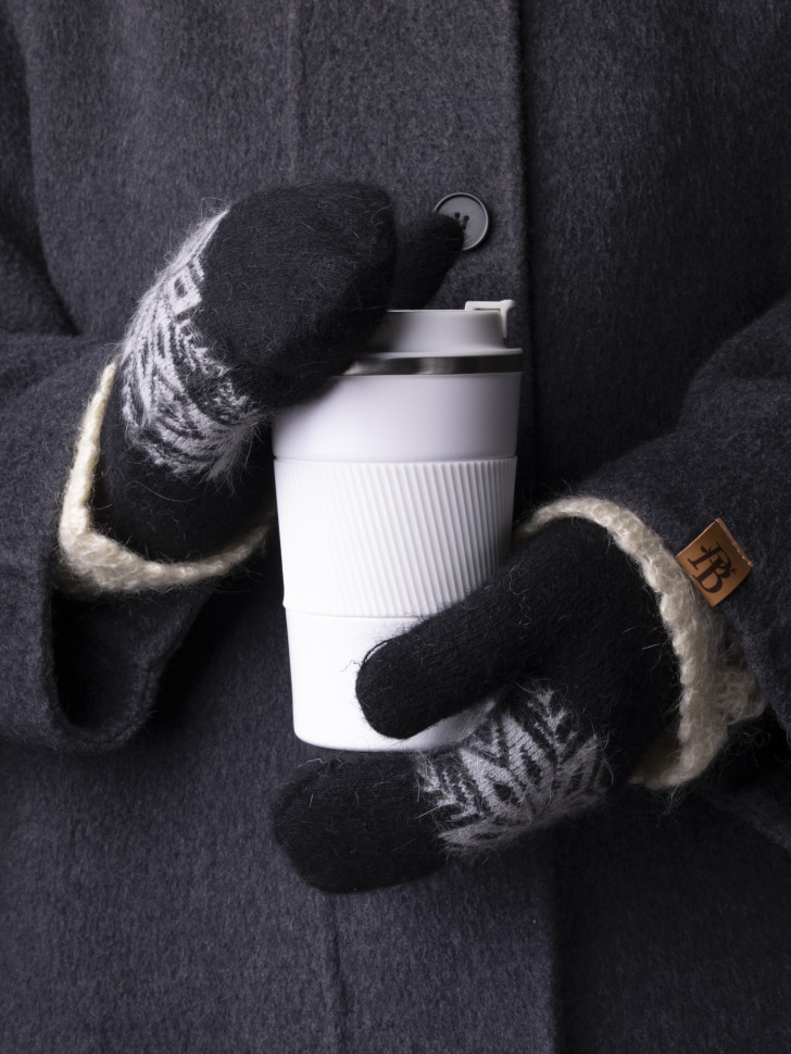 Варежки женские Корона 3046 черные Варежки женские Корона 3046 черные