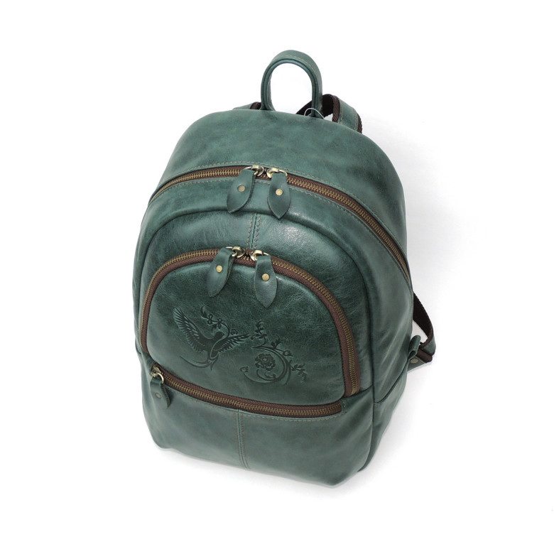 Рюкзак женский Natalia Kalinovskaya, Р43 «Малахит» зеленый Рюкзак женский Natalia Kalinovskaya, Р43 «Малахит» зеленый