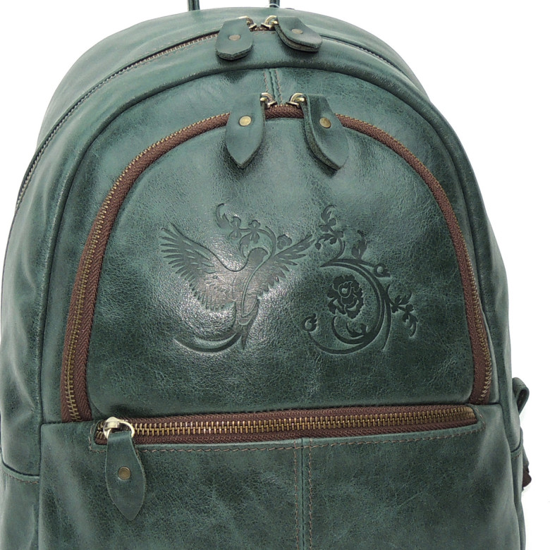 Рюкзак женский Natalia Kalinovskaya, Р43 «Малахит» зеленый Рюкзак женский Natalia Kalinovskaya, Р43 «Малахит» зеленый